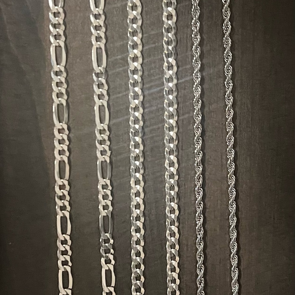 Men's Silver Chain Necklace set for all 3